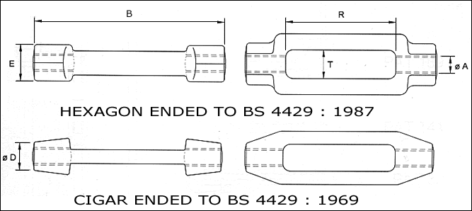 turnbuckle bodies pattern b152