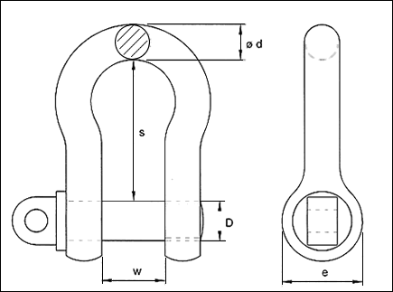 small bow shackles pattern 98s - BS3032