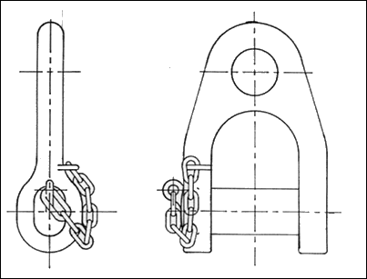buoy securing shackle